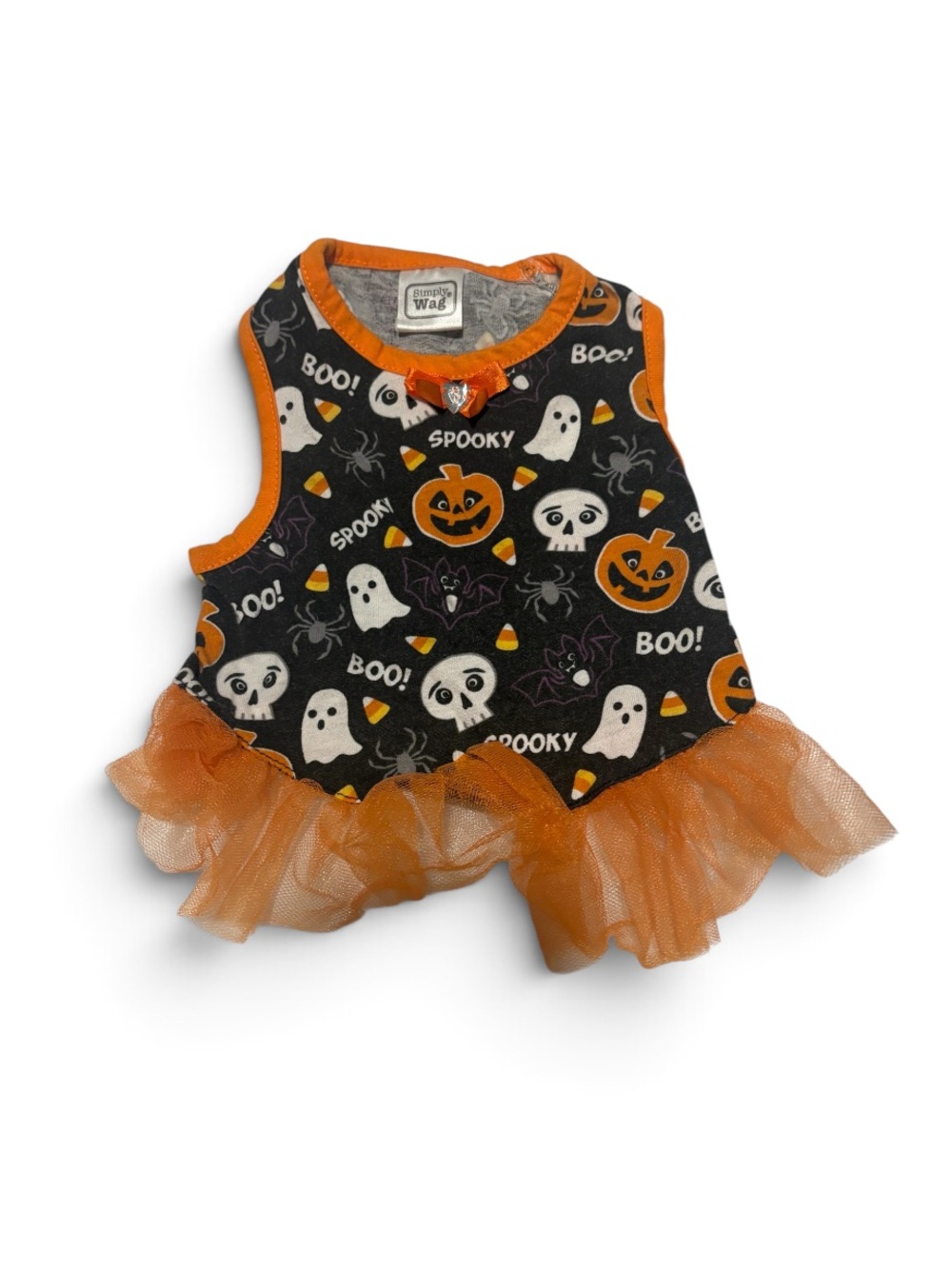 Pre-Owned Halloween Tutu Costume Dress - Black & Orange.Size Small